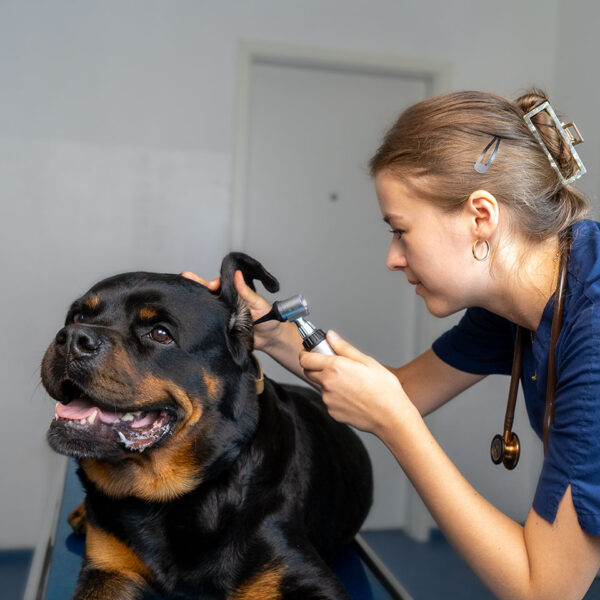 Foto Untersuchung HNO Hund